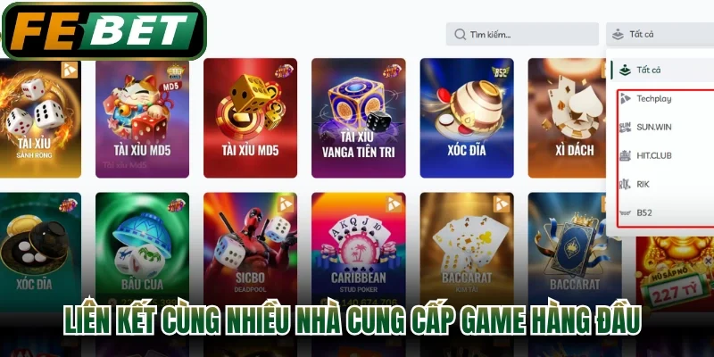 Liên kết cùng 5 nhà hành game hàng đầu